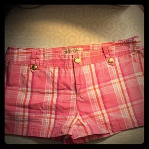 Guess Pink Plaid Shorts